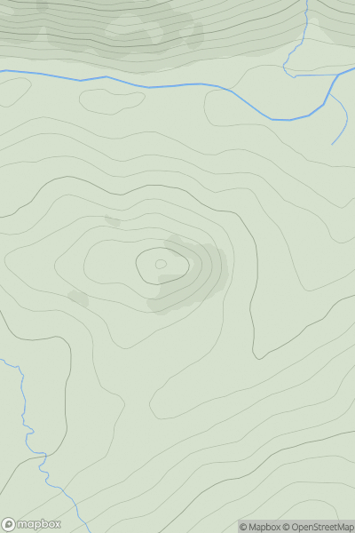 Thumbnail image for Carn a' Bhainne [Kyle of Lochalsh to Garve] showing contour plot for surrounding peak